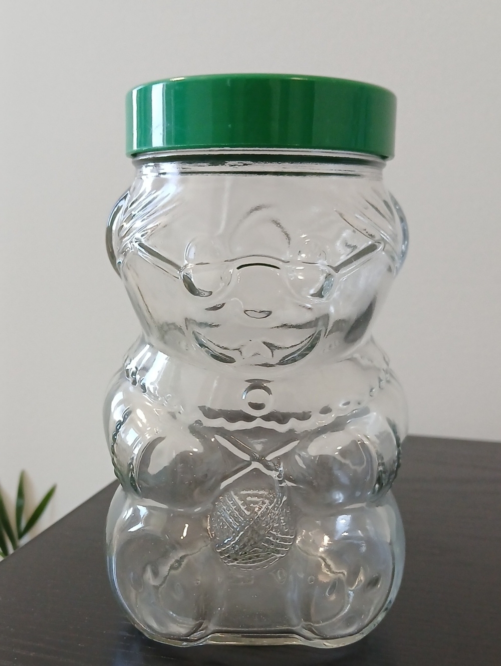 💜Vintage Kraft Bear Jar Glass Granny